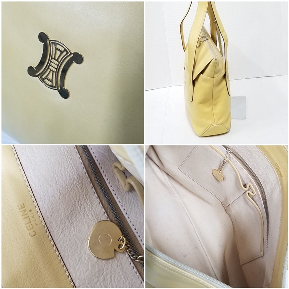 Gorgeous Rare Vintage CÉLINE Triomphe Large Leather Tote handbag - Picture 16 of 16